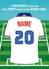 Tap to view Personalised England Football Shirt Birthday Card