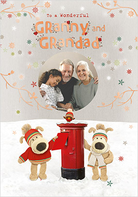 Boofle Granny And Grandad Christmas Photo Card