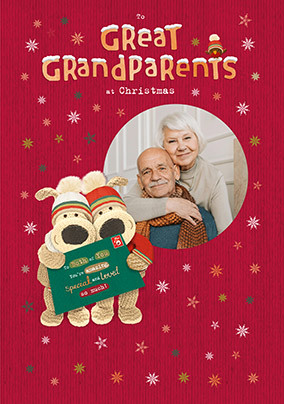 Boofle Great Grandparents Christmas Photo Card