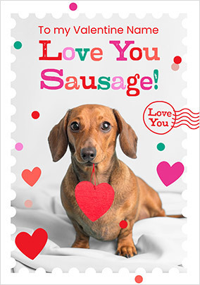 Rachael Hale Love You Sausage Valentine's Day Card