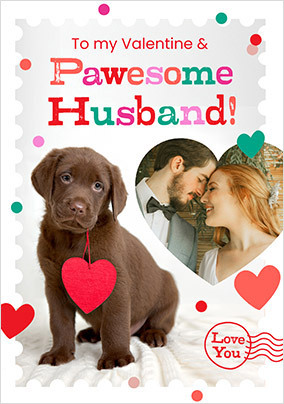 Rachael Hale Pawsome Husband Valentine's Day Photo Card