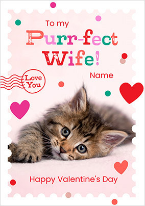 Rachael Hale Purrfect Wife Valentine's Day Card