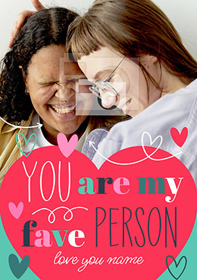 Valentine My Person Personalised Card