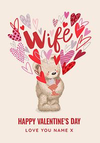 Tap to view Big Love Bear - Wife Personalised Valentine's Day Card