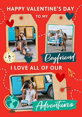 Boyfriend Adventures Photo Valentine's Day Card