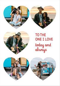 Tap to view One I Love 5 Photo Valentine's Day Card