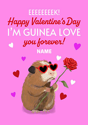 Guinea Love You Forever Valentine's Day Card