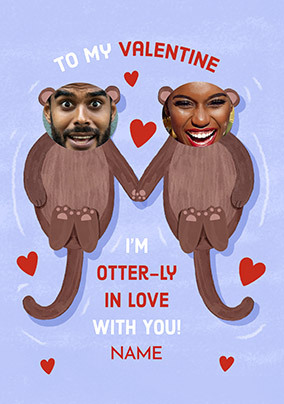 Otterly in Love With You Valentine's Day Photo Card