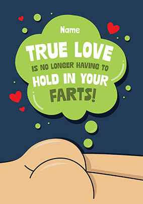 True Love Farts Valentine's Day Card