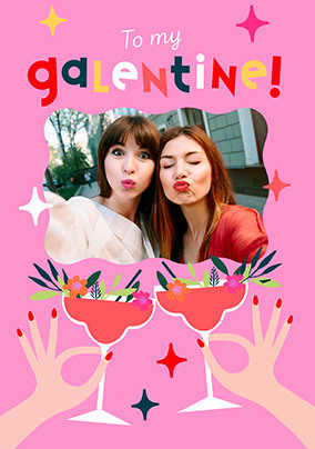 Cheers to my Galentine Photo Card