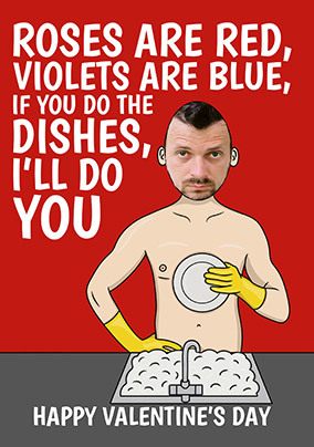 Do The Dishes Photo Valentine's Day Card