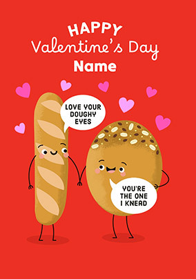 Punny Bread Valentine's Day Card