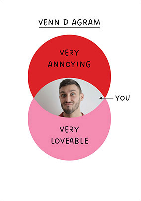 Venn Diagram Valentine's Day Photo Card