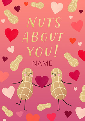 Nuts about You Personalised Valentine's Day Card