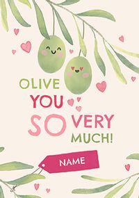 Tap to view Olive You Personalised Valentine's Day Card