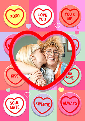 Love Hearts Valentine's Day Photo Card