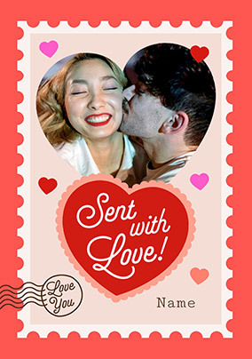 Sent with Love Valentine's Day Photo Card