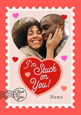 I'm Stuck on you Valentine's Day Photo Card