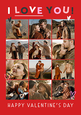 12 Photo Valentine's Day Card