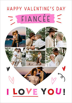 Fiancée 7 Photo Valentine's Day Card