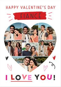 Tap to view Fiancé 7 Photo Valentine's Day Card