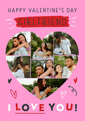 7 Photo Valentine's Day Card for Girlfriend