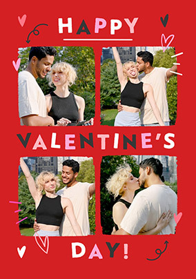 4 Photo Valentine's Day Card