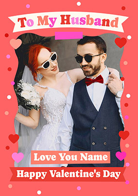 Love You Husband Photo Valentine's Day Card