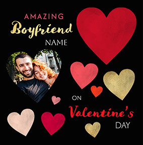 Amazing Boyfriend Heart Photo Valentine's Day Card