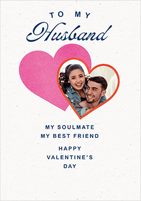 Husband Valentine's Day Heart Photo Card