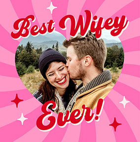 Best Wifey Square Valentine's Day Photo Card