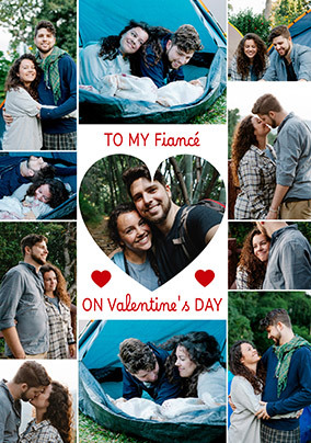 Fiancé 11 Photo Valentine's Day Card