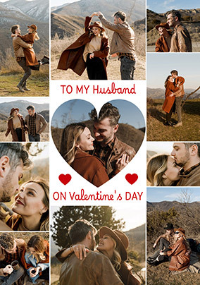 Husband 11 Photo Valentine's Day Card