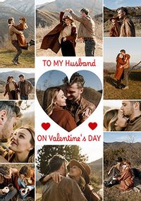 Tap to view Husband 11 Photo Valentine's Day Card