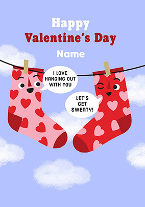 Silly Socks Valentine's Day Card