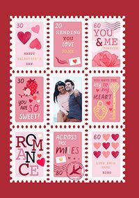 Tap to view Valentine's Day Stamps Photo Upload Card