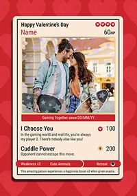 Tap to view Gaming Card Photo Upload Valentine's Day Card