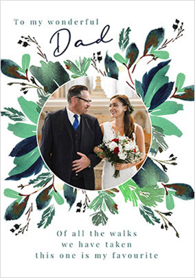 Wonderful Dad Photo Wedding Card