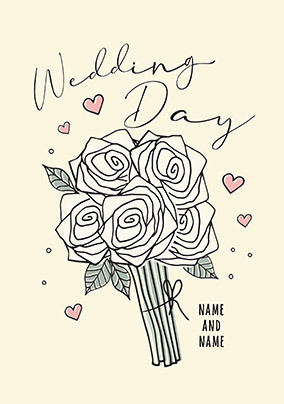 Wedding Day Bouquet Card