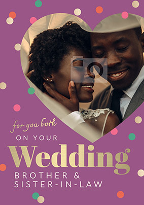 For You Both Photo Upload Wedding Card