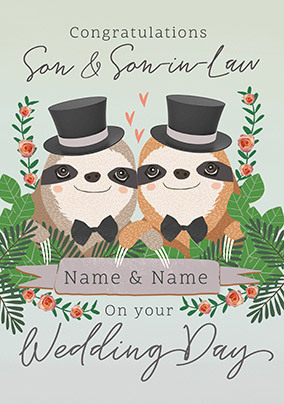 Son & Son In Law Wedding Card