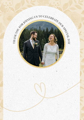 Thank you for joining us Photo Wedding Card