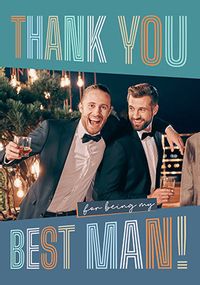 Tap to view Thank You Best Man Photo Upload Wedding Card