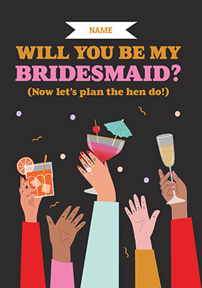 Let's Plan the Hen Do Bridesmaid Card