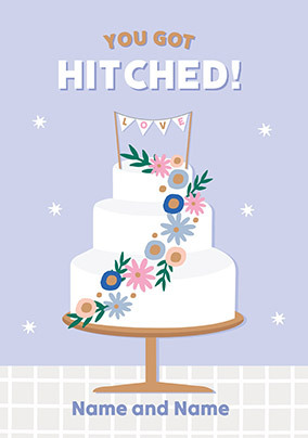 You Got Hitched Personalised Wedding Card