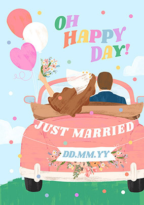 Oh Happy Day Wedding Card