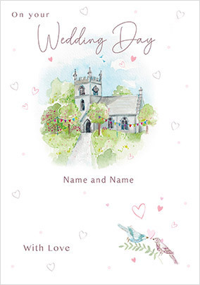 Church Wedding Day Card