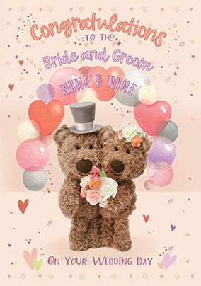 Barley Bear - To The Bride And Groom Wedding Card