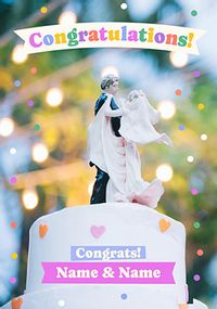 Tap to view Cake Topper Congratulations Wedding Card