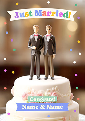 Mr & Mr Just Married Card